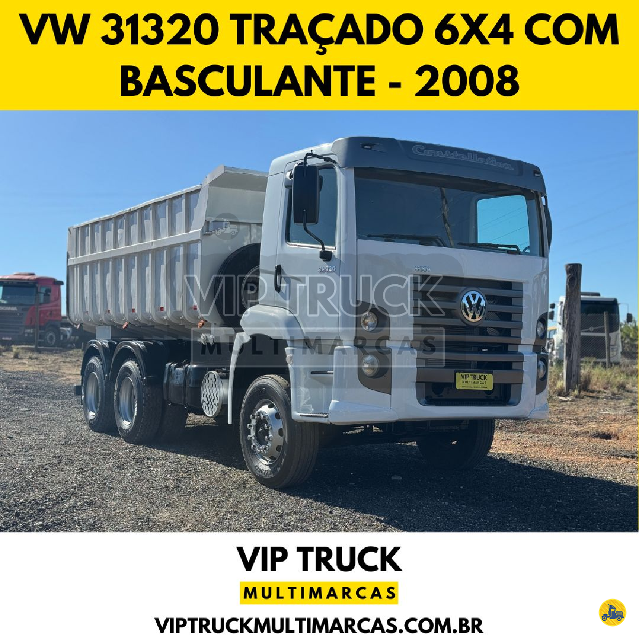 CAMINHAO VOLKSWAGEN VW 31320 Caçamba Basculante Truck 6x4 Vip Truck Multimarcas ICARA SANTA CATARINA SC